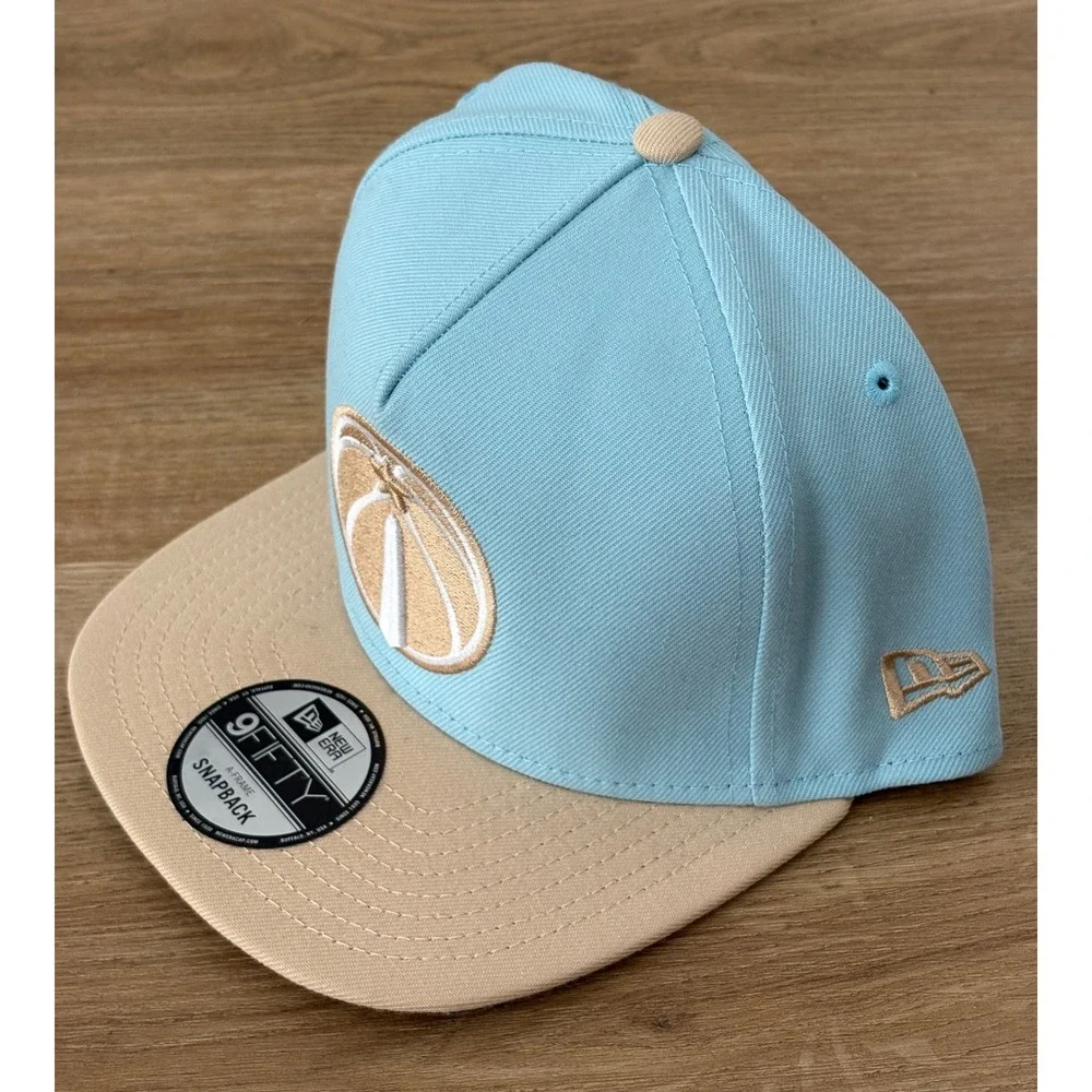 NWT New Era 9FIFTY Washington Wizards A-Frame Snapback Hat - OSFM - Blue/Tan